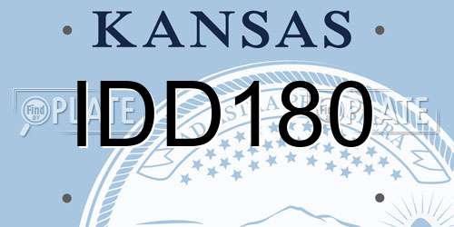 IDD180 Kansas License Plate