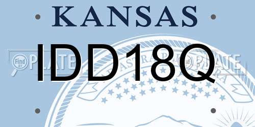 IDD18Q Kansas License Plate