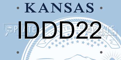 IDDD22 Kansas License Plate