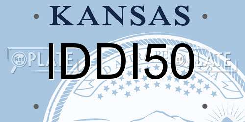 IDDI50 Kansas License Plate