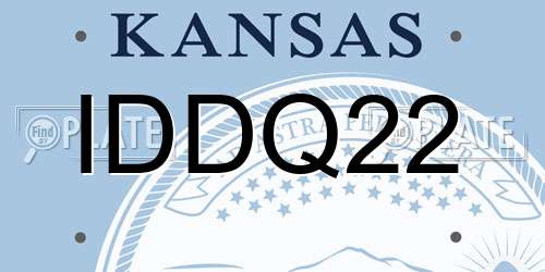 IDDQ22 Kansas License Plate