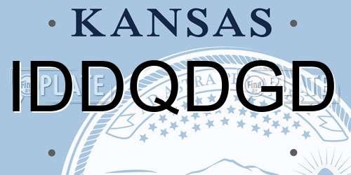 IDDQDGD Kansas License Plate