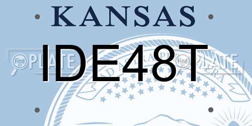 IDE48T Kansas License Plate