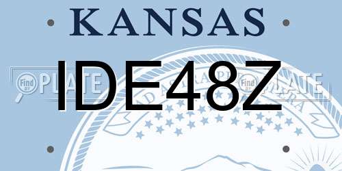 IDE48Z Kansas License Plate