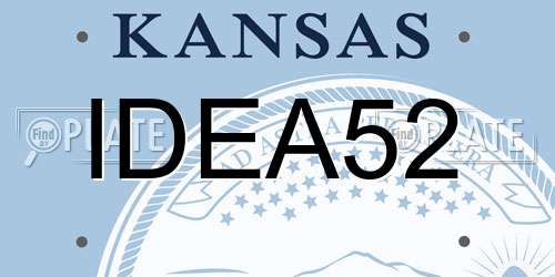 IDEA52 Kansas License Plate