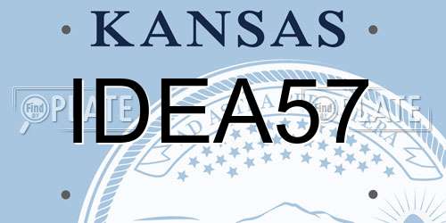 IDEA57 Kansas License Plate