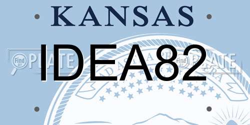 IDEA82 Kansas License Plate