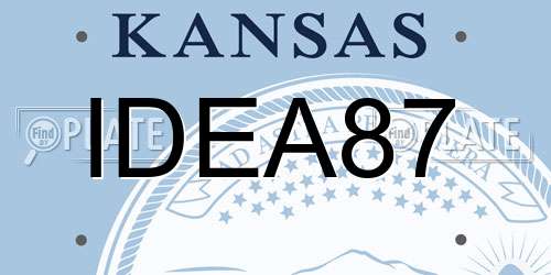 IDEA87 Kansas License Plate