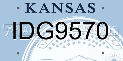 IDG9570 Kansas License Plate