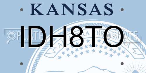 IDH8TO Kansas License Plate