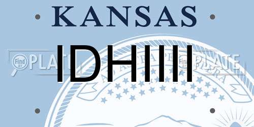 IDHIIII Kansas License Plate