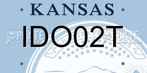 IDO02T Kansas License Plate