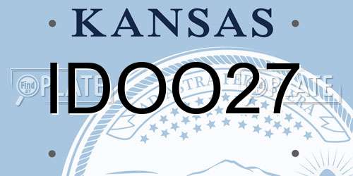 IDOO27 Kansas License Plate