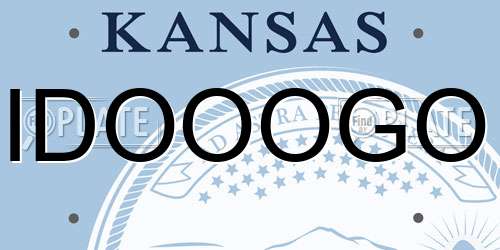 IDOOOGO Kansas License Plate