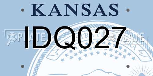 IDQ027 Kansas License Plate