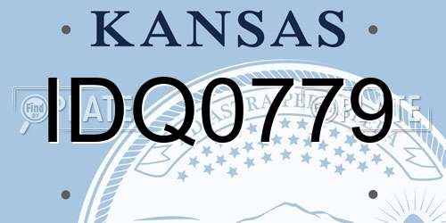 IDQ0779 Kansas License Plate