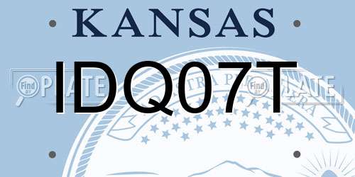 IDQ07T Kansas License Plate