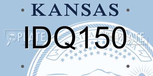 IDQ150 Kansas License Plate
