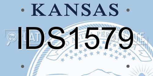 IDS1579 Kansas License Plate