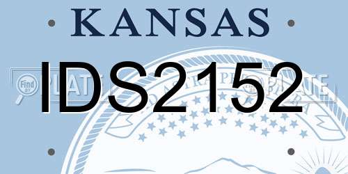 IDS2152 Kansas License Plate