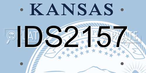 IDS2157 Kansas License Plate