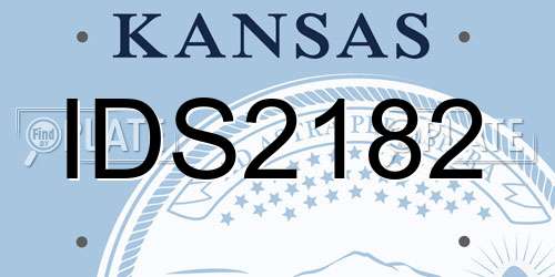 IDS2182 Kansas License Plate