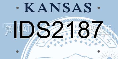 IDS2187 Kansas License Plate