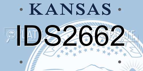 IDS2662 Kansas License Plate