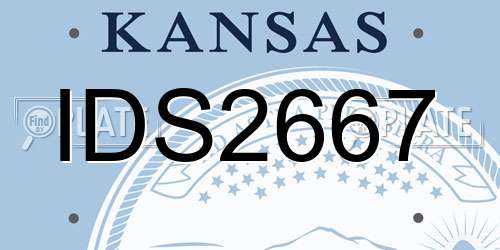 IDS2667 Kansas License Plate
