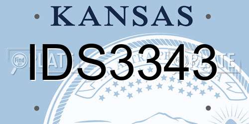 IDS3343 Kansas License Plate