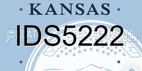 IDS5222 Kansas License Plate