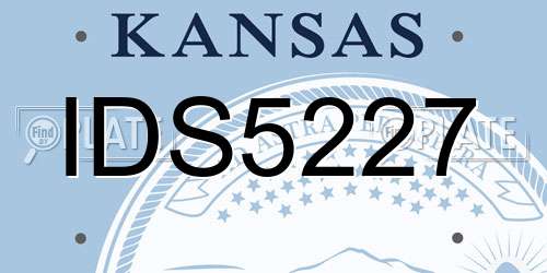 IDS5227 Kansas License Plate