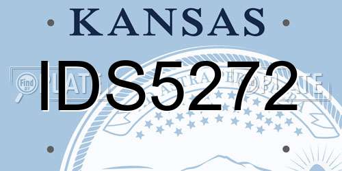 IDS5272 Kansas License Plate