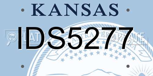 IDS5277 Kansas License Plate
