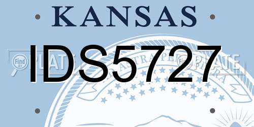IDS5727 Kansas License Plate