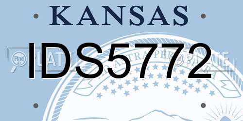IDS5772 Kansas License Plate