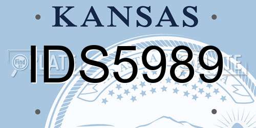 IDS5989 Kansas License Plate
