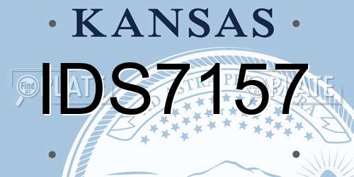 IDS7157 Kansas License Plate