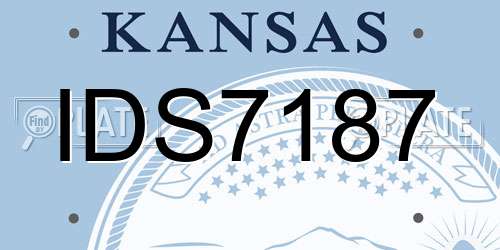 IDS7187 Kansas License Plate