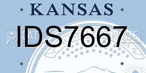 IDS7667 Kansas License Plate