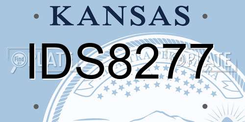 IDS8277 Kansas License Plate