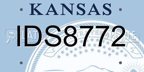 IDS8772 Kansas License Plate