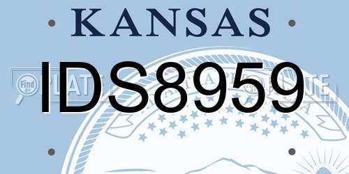 IDS8959 Kansas License Plate