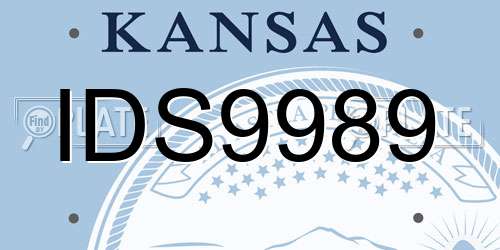 IDS9989 Kansas License Plate
