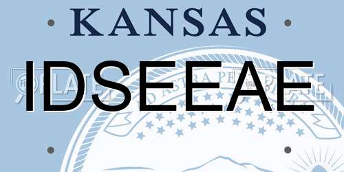 IDSEEAE Kansas License Plate