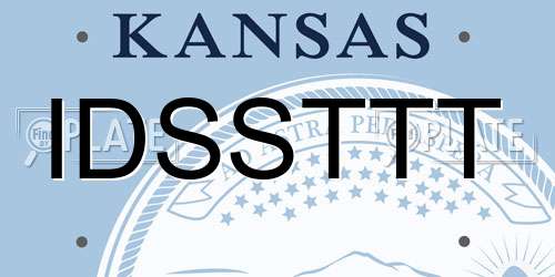 IDSSTTT Kansas License Plate