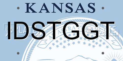 IDSTGGT Kansas License Plate