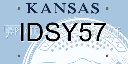 IDSY57 Kansas License Plate
