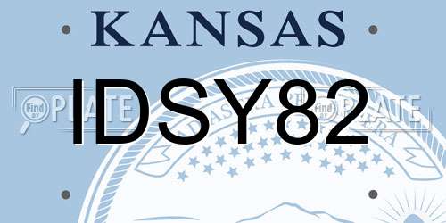 IDSY82 Kansas License Plate