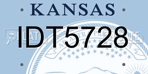 IDT5728 Kansas License Plate